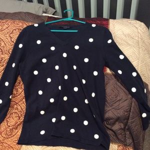 Tommy Hilfiger Navy and White Sweater